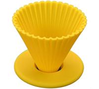 Entgoinggo Silicone Coffee Dripper Reusable Pour Over Filter Brewer, With Stable Conical Base, For Immersion Extraction Easy Clean Kitchen Accessories(yellow)