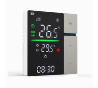 Entgoinggo Smart Thermostat For Water And Electric Heating Systems LED Wall-Mounted Controller With Energy-Saving Constant Temperature Compatible With For Nest And Hive(Gray 3A)