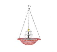 Entgoinggo Solar Bird Bath, With Fountain Hanging Metal Water Feature, For Garden Decor Wildlife Attractor Weather Resistant Outdoor Yard Patio Blue Purple Pink(Pink)