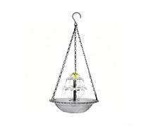 Entgoinggo Solar Bird Bath, With Fountain Hanging Metal Water Feature, For Garden Decor Wildlife Attractor Weather Resistant Outdoor Yard Patio Blue Purple Pink(Gray)