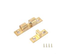 Entgoinggo Solid Brass Adjustable Double Ball Tension Roller Catch Latch For Cabinet Doors Furniture And Wooden Cupboards With Complete Screws For Easy Installation(40mm)