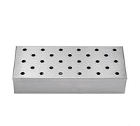 Entgoinggo Stainless Steel Box For Weber And Reusable Charcoal Wood Chip Holder For BBQ Grills Adds Rich Smoky Flavor To Meat Fish And Vegetables