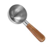Entgoinggo Stainless Steel Coffee Scoop With Wooden Handle Measuring Spoon For Grounds And Beans For Barista Tool For Kitchen Baking And Brewing