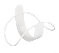 Entgoinggo Stainless Steel Garden Hose Holder Wall Mounted Water Pipe Bracket Heavy Duty Rust-Proof Hanger for Water Gas Hydraulic Hose Rope Storage(B White)