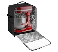 Entgoinggo Stand Mixer Cover for KitchenAid 6/7/8 Quart Mixers, Dust-Proof Storage Bag with Pockets for Accessories, Black(14 * 9.2 * 14.7in)