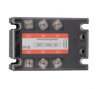 Entgoinggo Three Phase AC Voltage Regulator Module Industrial State Relay For Petrochemical Food And Textile Machinery 220V Control Low Noise And High Shock Resistance(40A)