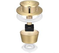 Entgoinggo Toilet Push Button, Dual Flush Push Button Toilet Cistern Replacement For Fluidmaster PRO550UK, For Skylo SKY005 Valves For Bathroom(Gold+Ring)