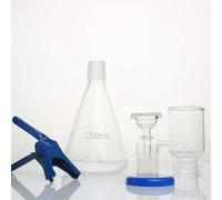 Entgoinggo Vacuum Filter Unit With Sand Core Boro 33 Glass Filter Funnel For Lab High Temp Sterilizable Filtration System For Chromatographic Analysis(250ml)
