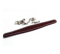 Entgoinggo Vintage Leather Guitar Amp Handle Strap With Mounting Screws For Fender Speaker Replacement Grip Reinforced Metal Bar Load Bearing(Brown)