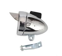 Entgoinggo Vintage LED Headlight Classical Chrome Retro Front Lamp, With 160° Wide Beam, For Night Riding Safety Metal Shell Bike Light, Fork Mount (Batteries Not(Silver)