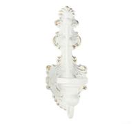 Entgoinggo Wall Candle Holder, Candle Sconces Wall Art, Vintage Taper Candle Wall Decor, Cast Iron Wall Mount Candle Holders for Living Room Home Decor(White)