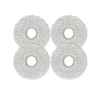 Entgoinggo Washable Microfiber Mop Pads For Roborock For Qrevo QV 35A/35S/Saros 10R/Z70 Reusable Robot Vacuum Cloths For Pet Hair And Hard Floors Easy Install Replacement(4 PACK)