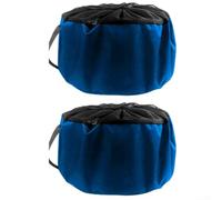 Entgoinggo Water Resistant Hose Storage Bag with Breathable Mesh Top for Airflow, Large Size to Fit Various Hose Types, Includes Side Handle for Portable Use on Travel and Garden Trips (Blue)