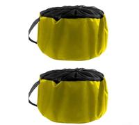 Entgoinggo Water Resistant Hose Storage Bag with Breathable Mesh Top for Airflow, Large Size to Fit Various Hose Types, Includes Side Handle for Portable Use on Travel and Garden Trips (Yellow)