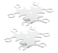 Entgoinggo Wine Glass Rack Set Of 2 Plastic Under Cabinet Stemware Holder And Cup Organizer With Upside Down Drying Design For Kitchen Bar Or Dining Room Easy No(White)