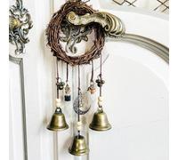 Entgoinggo Witch Bells For Door Knob, Handmade Witchcraft Decor For Home Protection, Hanging Christmas Bells, Wiccan Altar Pagan Supplies
