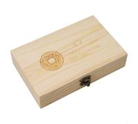 Entgoinggo Wooden Coin Storage Box With Vintage Design Adjustable For 30 To 100 Coins(50pcs)