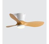 ENTHERONIC Ceiling Fan with Lights 3-Blade Ceiling Fan with Light and Remote Flush Mount 32 Inch Ceiling Fans for Bedroom Living Room Kids Room Small Space