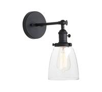 ENTHERONIC Clear Glass Wall Sconces American Simple Wall Light Classic Creative Wall Lamp E27 Bulb Base Wall Lighting Post-modern Wall Sconce Light Industrial Wall Light Fixtures for Bathroom Vanity