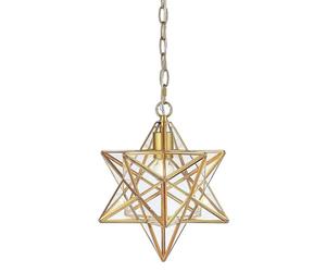 ENTHERONIC Gold Pendant Light Creative Star Modern Pendant Lamp Nordic Vintage Glass Pendant Light Fixture E27 Adjustable Hanging Light For Kitchen Island Bar Bedroom Restaurant