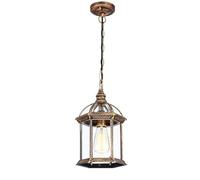 ENTHERONIC IP55 Waterproof Outdoor Pendant Lights Vintage Aluminum Industrial Hanging Lantern Lamp E27 Bronze Farmhouse Ceiling Pendant Light For Porch Corridor Villa Yard Indoor