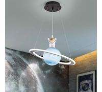 ENTHERONIC Modern Acrylic Pendant Light Kids Room Planet Astronaut Hanging Light LED Adjustable Indoor Decorative Pendant Light Fixture For Dining Room Hallway Bedroom Foyer Living Room Kitchen