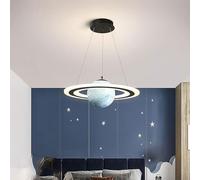 ENTHERONIC Modern Acrylic Pendant Light Kids Room Planet Astronaut Hanging Light LED Adjustable Indoor Decorative Pendant Light Fixture For Dining Room Hallway Bedroom Foyer Living Room Kitchen