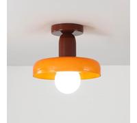 ENTHERONIC Wabi-sabi Ceiling Lamp Simple Lighting Decoration Ceiling Lighting Restaurant E27 Ceiling Light Fixtures Orange Glass + Iron Ceiling Light Fixtures Suitable For Kitchen Island Bedroom Cafe