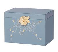 Enthralite Jewellery Box with Lock for Girls: Jewellery Organiser for Dresser - 3-Drawer Earrings Storage Girls Women Gift (Grey Blue)