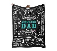 Enthusiasm Dad Birthday Gift from Daughter, to My Dad Blanket, Cool Present for Daddy Who Wants Nothing, Soft Throw Blanket (100x130cm)