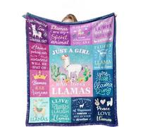 Enthusiasm Llama Blanket Llamas Gifts for Women Girls, Alpaca Blanket for Mom, Lovers Llama Decor and Funny Presents (130x180cm)