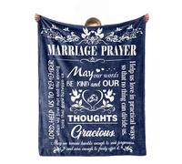Enthusiasm Wedding Gifts for Couples Soft Blanket, Newlyweds Gifts for Couples Bridal Shower, Marriage Prayer Wedding Gifts for Wedding Day (100x130cm)