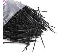 Entie Black Cable Ties 2.5mm X 100mm Nylon 66 Ul Approved (1000 Pack)