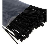 enTie Black Cable Ties 2.5mm x 200mm Nylon 66 UL Approved [100 Pack]
