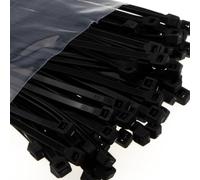 enTie Black Cable Ties 3.6mm x 250mm Nylon 66 UL Approved [100 Pack]