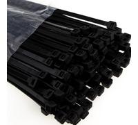 enTie Black Cable Ties 4.8mm x 250mm Nylon 66 UL Approved [100 Pack] [250mm x 4.8mm]