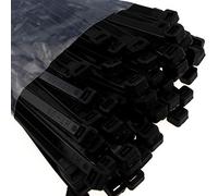 enTie Black Cable Ties 7.6mm x 400mm Nylon 66 UL Approved [100 Pack] [400mm x 7.5mm]