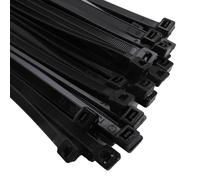 enTie Black Cable Ties 7.6mm x 500mm Nylon 66 UL Approved [50 Pack]