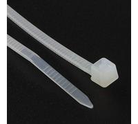 enTie Natural White Cable Ties 2.5mm x 120mm Nylon 66 UL Approved [100 Pack] [120mm x 2.5mm]