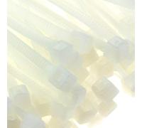 enTie Natural White Cable Ties 2.5mm x 80mm Nylon 66 UL Approved [100 Pack] [80mm x 2.5mm]