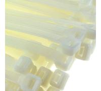 Entie Natural White Cable Ties 7.2mm X 500mm Nylon 66 Ul Approved (100 Pack)