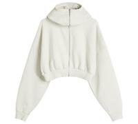 Entire Studios Women's Cropped Full Zip Hoodie Rice