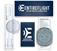 EntireFlight - E6B Flight Computer, Aviation Plotter, & Manual Box Set - Essential Pilot Accessories and Aviation Tools for Your Flight Bag - Use with IFR VFR Sectional Charts - Flight Calculator