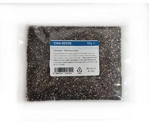 Entirely Ingredients Chia Seeds, Dark Chia Seeds 50g - Selected for Premium Quality