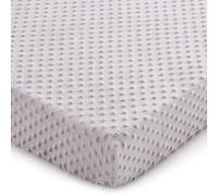 Entisn Minky Dot Pack N Play Sheet 26x38, Nursery, Light Grey