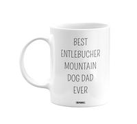 Entlebucher Mountain Dog Dog Dad Mug, Gift for Fathers Day, Birthday, Celebrations, Gifts or Presents for Men, Male, him, Birthday, Christmas, White Coffee Mugs Cups - wm-006c_254