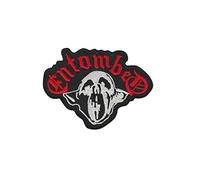 Entombed Death Metal Band Silver Red Patch Badge Embroidered Iron on Applique Souvenir Accessory