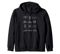 Entomology Insect Species Minimal Natural Forms Study Zip Hoodie