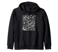 Entomology Insect Species Natural Forms Detailed Study Zip Hoodie