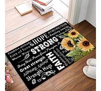 Entrance Carpet Leotear Sunflower Warm Hugs Positive Energy Healing Thoughts Mats Durable Carpet Non-Slip Barrier Mats For Door Entryway Home Garden 40X60Cm